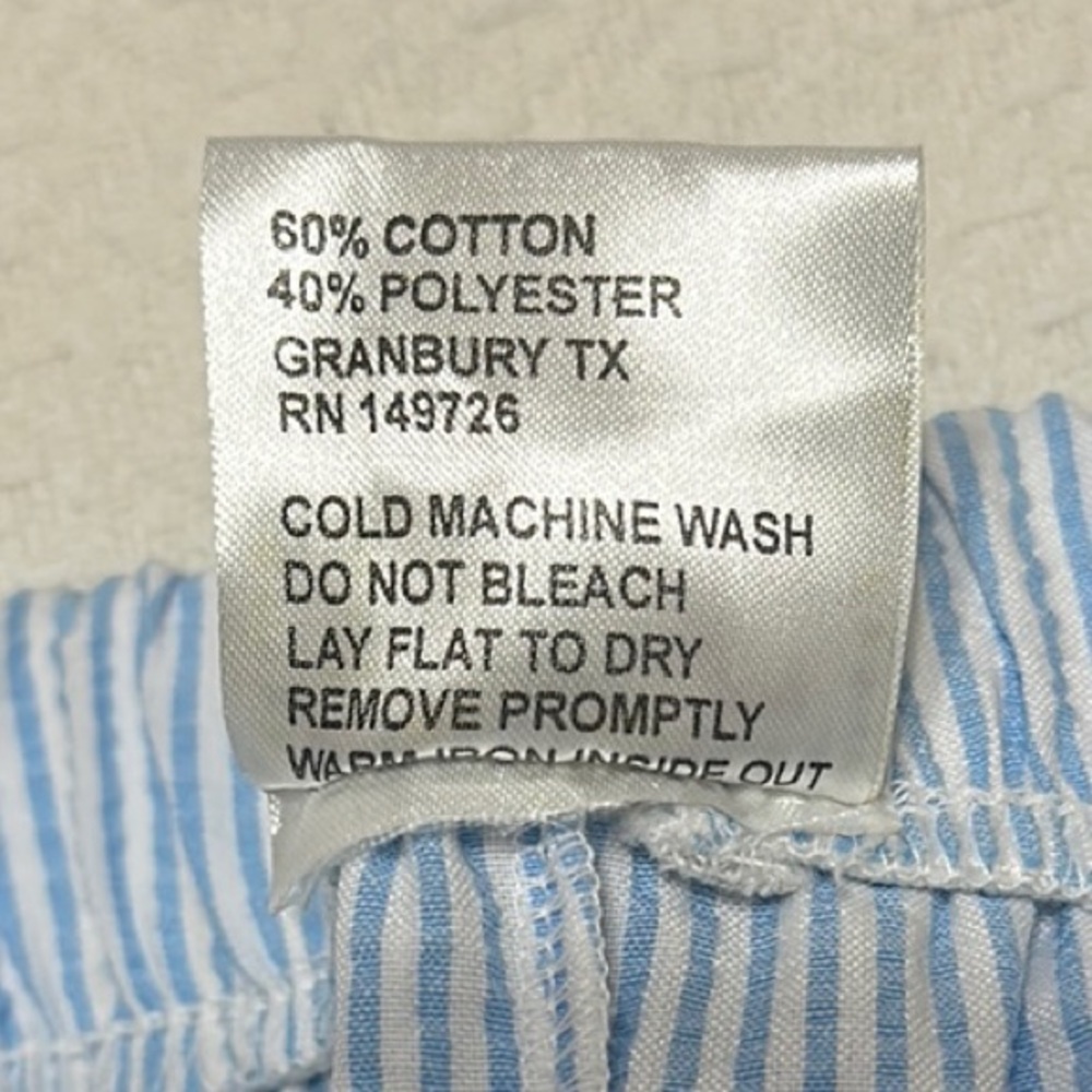 Love That Cotton‎ LTC Blue and White Shorts with Scalloped Hem, Women’s XXL - Picture 4 of 7